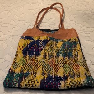 Multicolor Patterned Tote Bag
